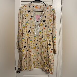 Star Patterned Cream Dress